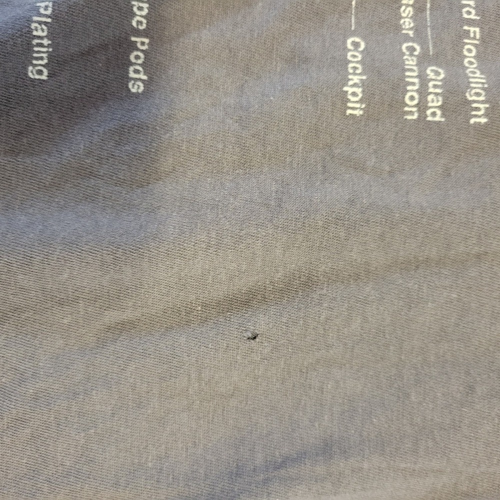 Star Wars Millennium Falcon Schematic T-Shirt Gray Zuni Sportswear Mens XL - Picture 5 of 8